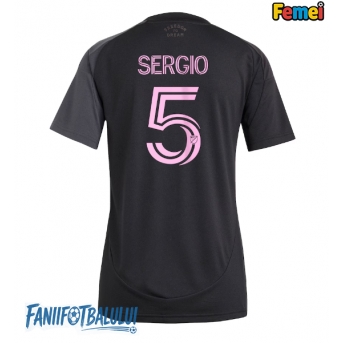 Inter Miami Sergio Busquets #5 Tricou Fotbal Replică 2025-26 Femei Deplasare